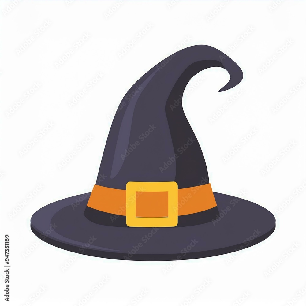 Wall mural halloween hat illustration isolated on white