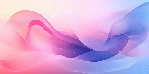 Abstract Flowing Gradient Waves with Pink and Blue Hues