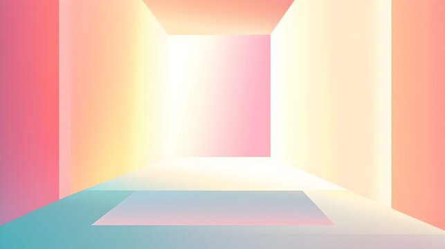 Vibrant pastel gradient background with a simple open central area for key presentation points or focal elements  This clean