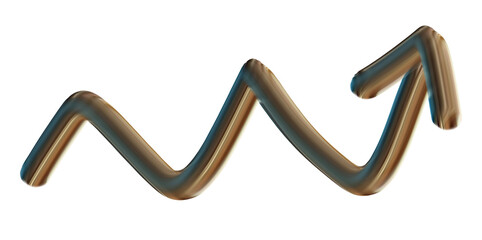 3d glowing arrow sign design