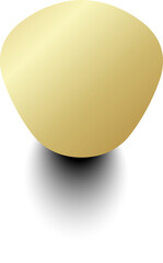 Gold paper circle and shadow. Element for design