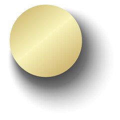 Gold paper circle and shadow. Element for design