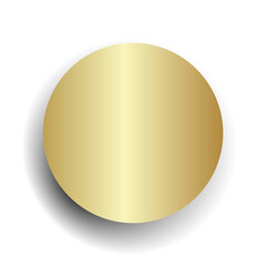 Gold paper circle and shadow. Element for design