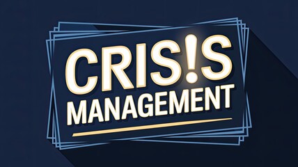 Crisis Management Concept with Stylized Text Design