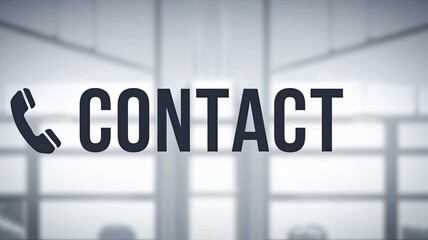 Modern Office Signage Featuring Contact Information