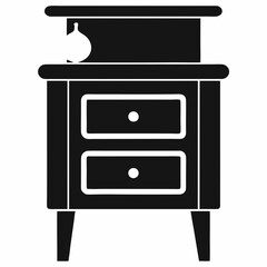 Bedside-table Black silhouette