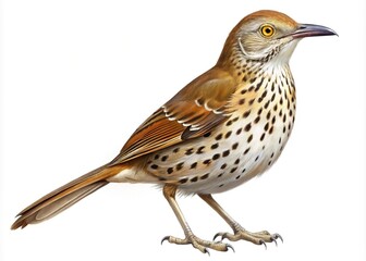 Fototapeta premium A worn-out Thrasher magazine cover lies flat on a pristine white background, its once-vibrant colors now muted, with every fold and crease visible.