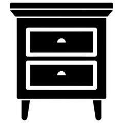 Bedside-table Black silhouette