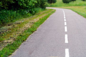 sharp turn asphalt road