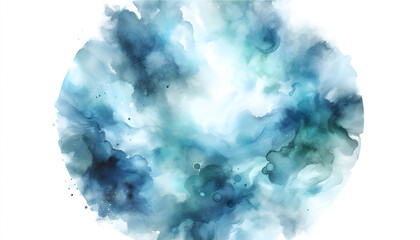 Aqua blue watercolor abstract background