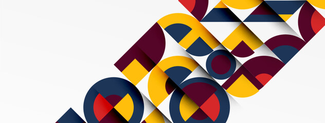 Geometric design abstract background - circles squares