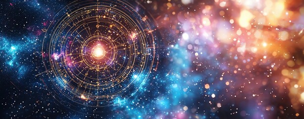 Business strategy with astrological insights, bright celestial theme