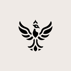 simple minimalist garuda bird logo