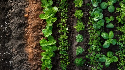 Soil: Made up of minerals, organic matter, and microorganisms, soil supports plant life, filters water, and stores carbon, playing a crucial role in agriculture and nutrient cycles.
