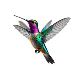 Obraz premium Fantasy hummingbird on transparent background