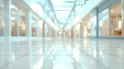 3D rendering of an abstract blurred shopping and exhibition mall for background use