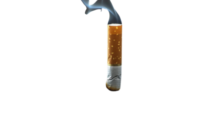 Cigarette smoke isolated on white background