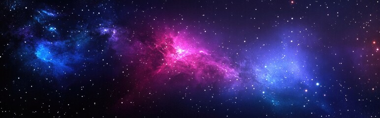 Naklejka premium Cosmic galaxy background with stars and cosmic gas in 3D cartoon rendering
