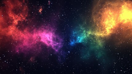 Fototapeta premium Planetary nebula in deep space featuring an abstract colorful background created through 3D cartoon rendering