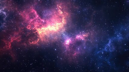 Obraz premium 3D cartoon depiction of a stellar nebula cosmic dust gas clusters and constellations in deep space