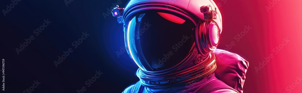 Aufkleber Astronaut in 3D cartoon rendering clipping path included