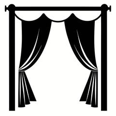 Curtains Black silhouette