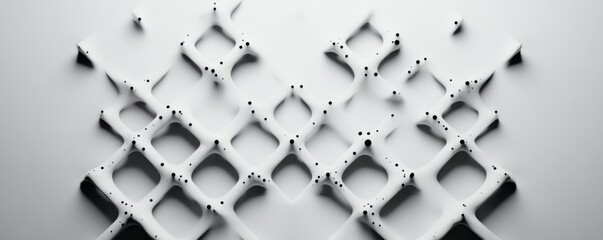 Fototapeta premium A monochrome lattice graph featuring crosshatched axis lines and a unique pattern-based distribution of data points.