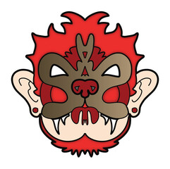 monkey monster face concept