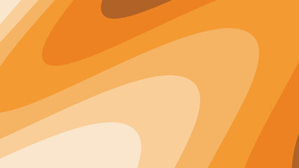 Orange wave paper cut abstract background for backdrop or presentation