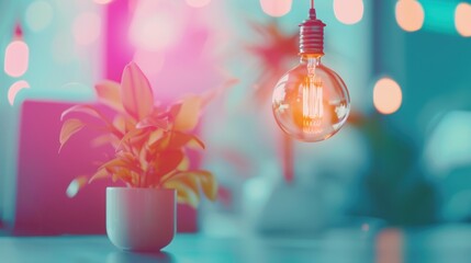 A team of professionals brainstorming in a modern office, symbolizing collaborative success and influential leadership in business. The image includes generous copy space for adding motivational or