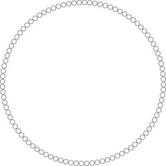 Dotted line circular round frame, symbol, icon