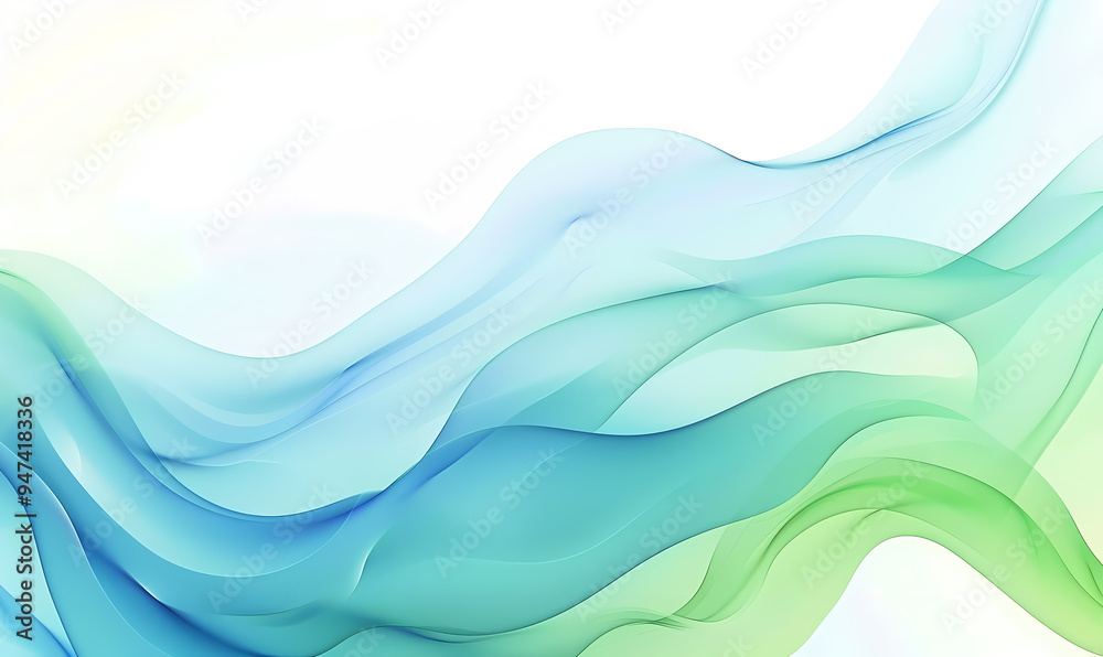 Wall mural abstract blue wave