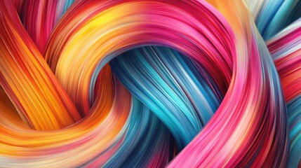 Fototapeta premium Colorful digital background featuring intertwining lines Illustration