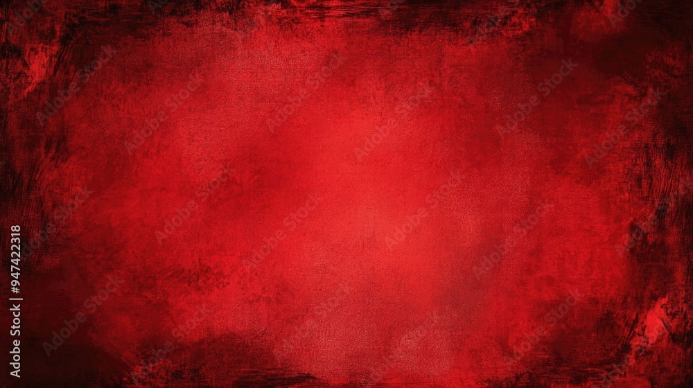 Poster abstract red background with a vignette border frame