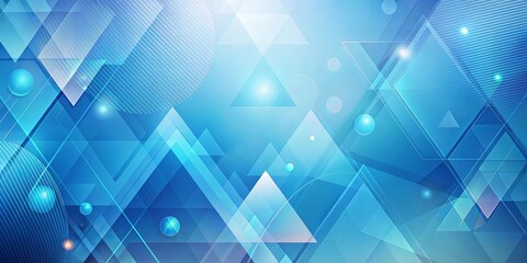 Obraz premium Abstract blue background with soft gradients and geometric shapes, blue, abstract, background, design, texture, soft