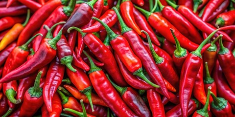 Crimson chili peppers burst with vibrant flavor, igniting your taste buds with a spicy kick.