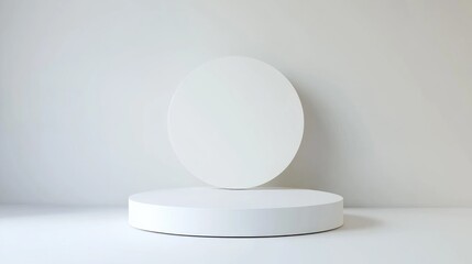 Empty white podium for an award ceremony isolated on a white background