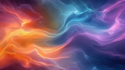 Obraz premium A burst of abstract waves, full of color and energy, ideal for a lively and engaging background.