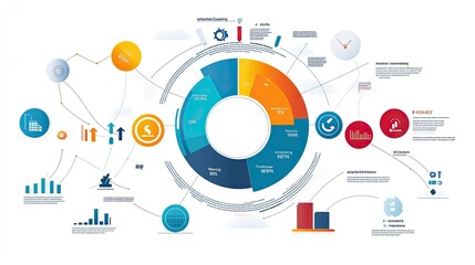 A diagram depicting the stages of the business cycle, with clear labels and indicators.