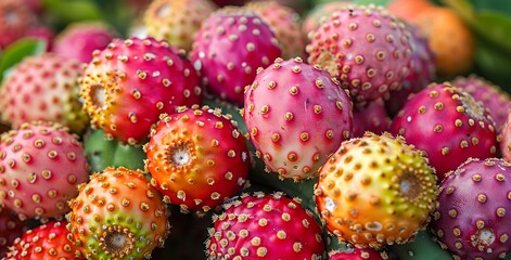 a group of colorful round objects


