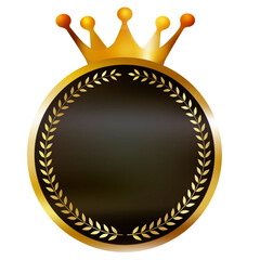 王冠　メダル　金　ローレル　アイコン