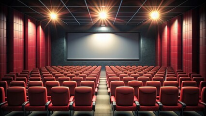 Fototapeta premium Unusual cinema concept , , cinema, movie, unusual, concept, futuristic, technology, digital, surreal, creative, artwork