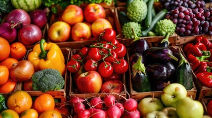 A variety of fruits and vegetables
