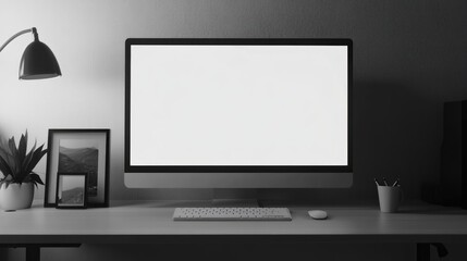 Minimalist Workstation Desktop Mockup