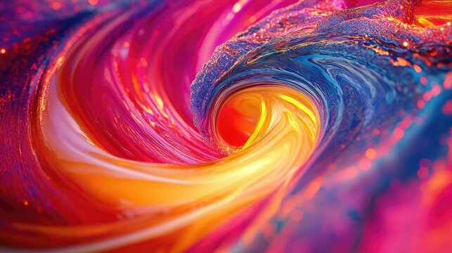 A swirl of digital waves and vibrant hues, capturing the essence of modern digital art. -