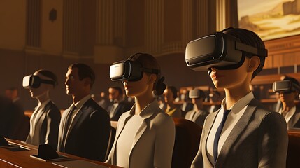 Virtual Reality Meeting in a Grand Hall