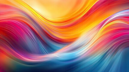 Fototapeta premium Abstract waves of color, moving fluidly and creating a vibrant and energetic backdrop.
