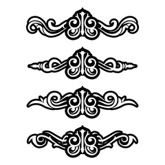 Classic Vintage Baroque Victorian Ornament Frames Separator Elements Classic Wedding Invitation