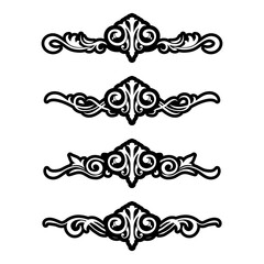 Classic Vintage Baroque Victorian Ornament Frames Separator Elements Classic Wedding Invitation