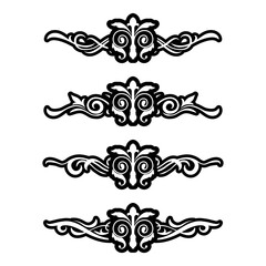 Classic Vintage Baroque Victorian Ornament Frames Separator Elements Classic Wedding Invitation